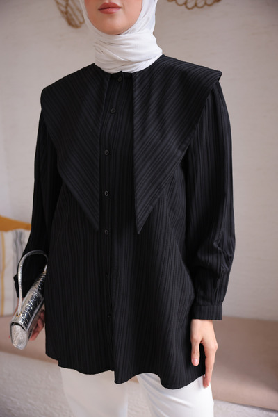 benguen Černá košile s límečkem 2063