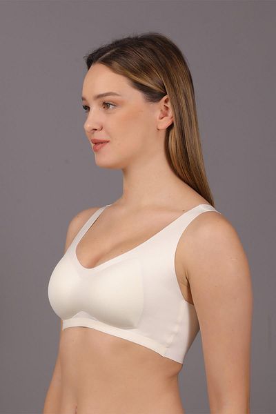 cotonhause Women's Laser Cut Unassisted No Underwire Ecru Bra336125