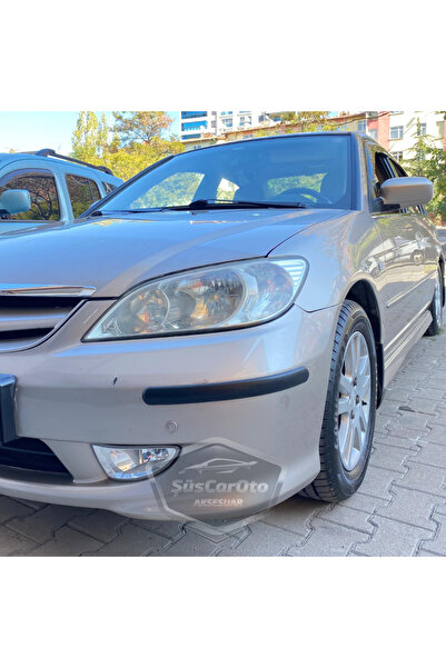 ŞüsCarOto Aksesuar Honda Civic Vtec 2 Uyumlu Esnek Tampon Koruma Bandı Ön Arka Tampon Koruyucu Şerit Bant 4 lü Siyah