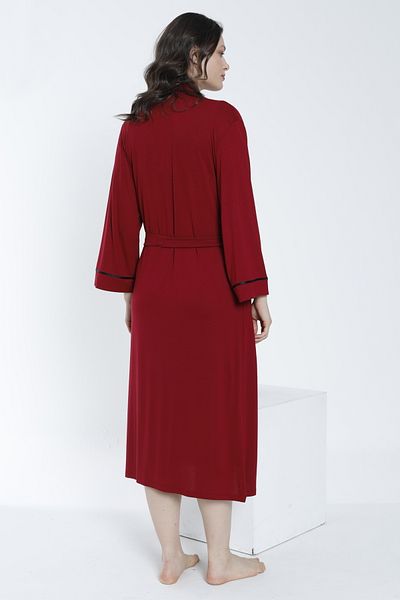 Miss Dünya Lissa Maternity and Maternity Nightgown Set with Dressing Gown and Stripe Detail