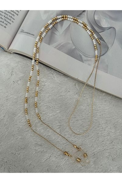 Miliva Beaded Gold Chain Glasses Strap| Glasses Accessory