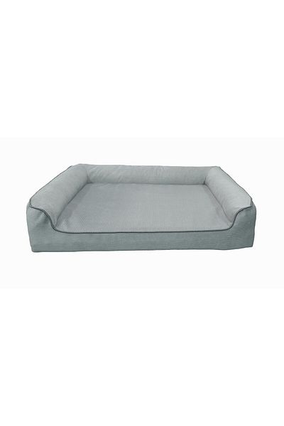 viscopet Premium Sofa Block Washable Dog Bed with Mattress and Zipper - S-grey