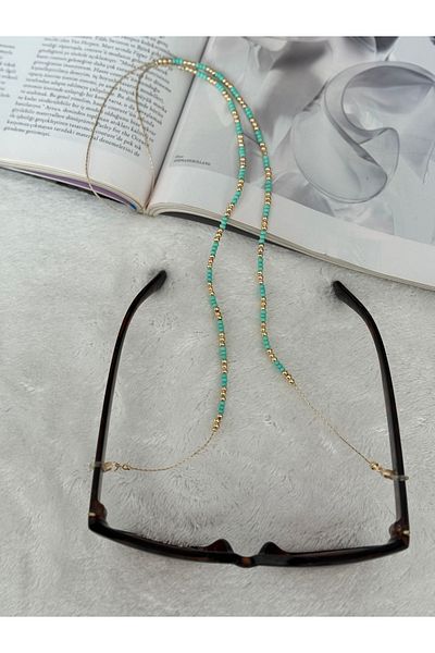 Miliva Beaded Gold Chain Glasses Strap| Glasses Accessory