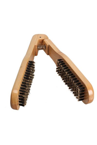 Nano Absolute keratin brush hair straightener brush comb hair care wooden