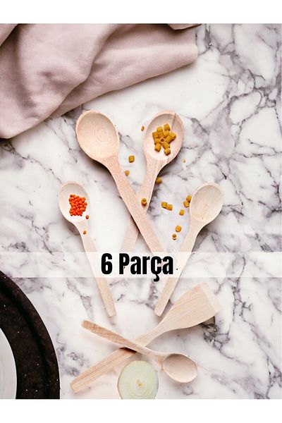 Nesto Home 6 Piece Wooden Spoon Set