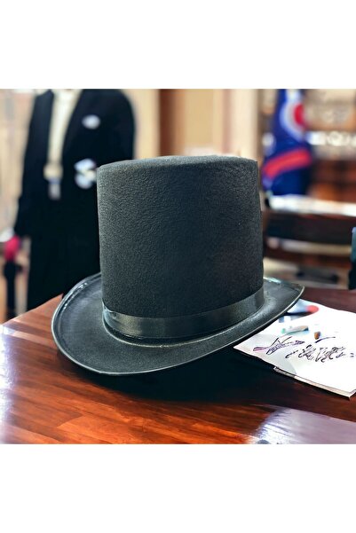 Kuzey 23 КВІТНЯ ШЛЯПКА ДЛЯ ВИСТУПУ ЧОРНА ШЛЯПКА ЧАРІВНИКА ЧОРНА ШЛЯПКА ЧОРНИЙ...