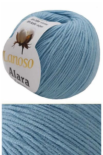 Lanoso alara punch & amigurumi πλεξούδα σχοινί 981-Bebe Blue/Baby Blue