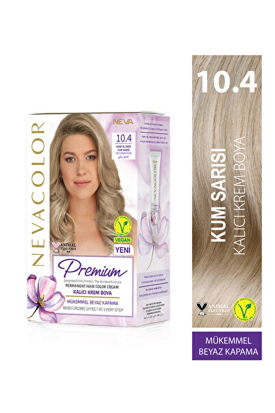 Nevacolor Premium 10.4 KUM SARISI Kalıcı Krem Saç Boyası Seti