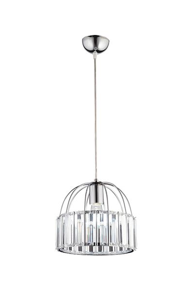 NisaLuce Nisa Luce Magnolia Single Stone Chandelier - Chrome