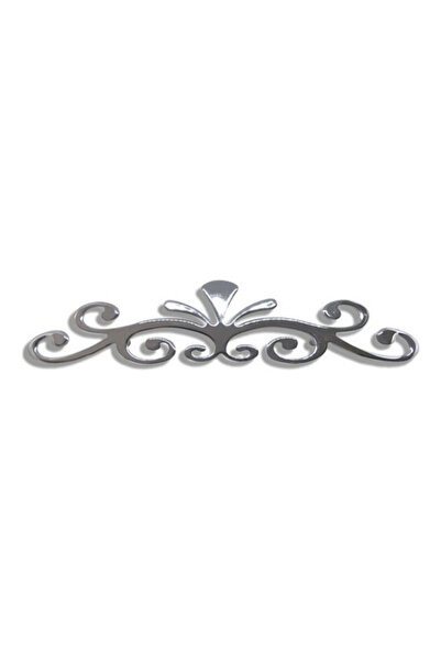 DSYapıAksesuar Çiçekli Desenli 128mm Krom Dolap Kulpu Mobilya Kulpu(KROM 128mm)