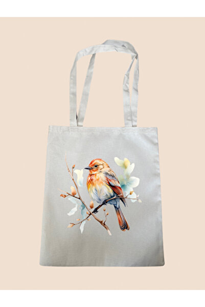 lili hediyelik Geantă din pânză cu imprimeu păsări - Geantă de umăr pentru fe...