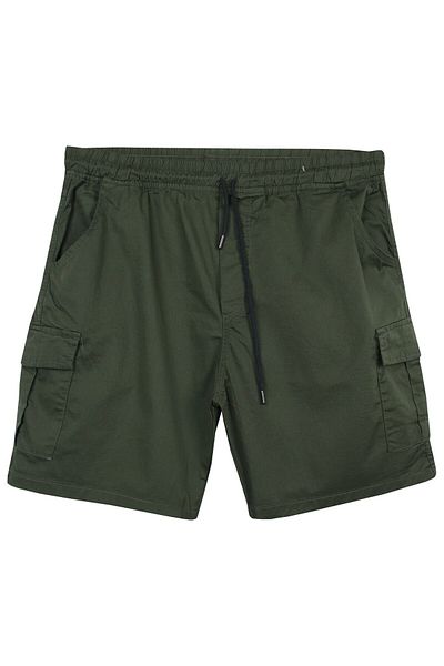 marufshop Men's Large Size 100-156 Gabardine Shorts with Cargo Pockets Suitable for Weight Between Khaki