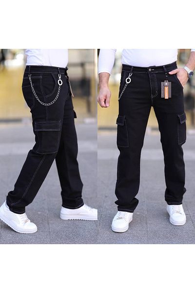 BY İMPALA MODA Cargo Pocket Baggy Gabardine Fabric Trousers