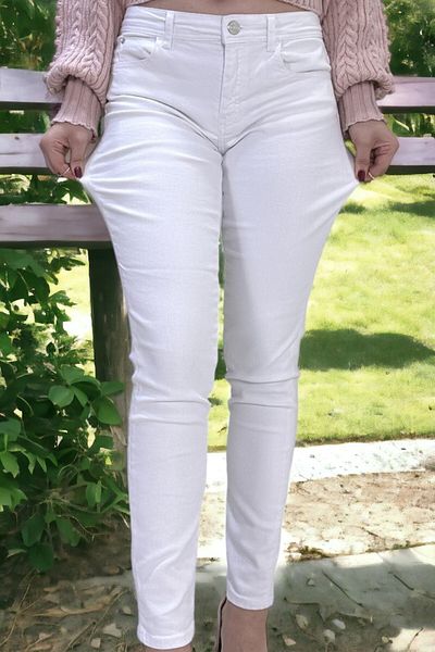 yagmurberen White High Waist Lycra Skinny Jeans Jeans