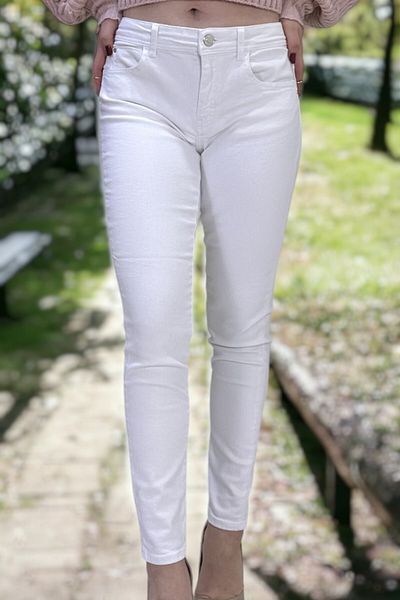 yagmurberen White High Waist Lycra Skinny Jeans Jeans