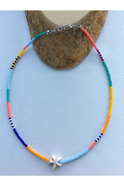 Handmade Minimal Boncuk Denizyıldızı Kolye
