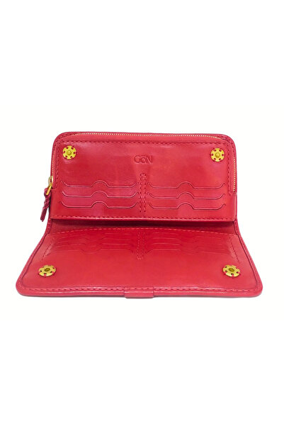 GÖN Genuine Leather Wallet 16 Arta Tan