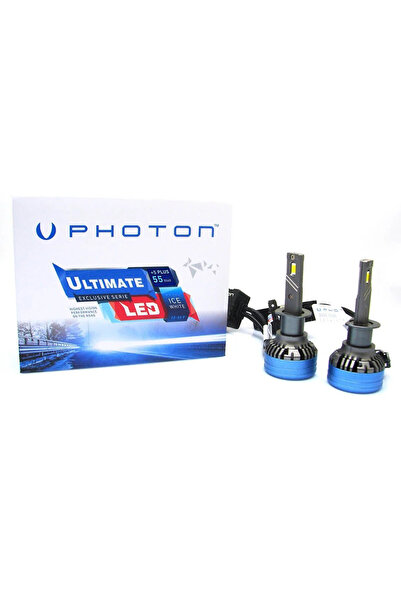 Oto Aksesuarcım Photon Ultimate +5 Plus HB4 9006 Led Xenon Far Buz Beyaz Fanl...