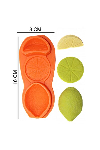 Butedo Limon Dilimli Silikon Şeker Hamuru, Sabun, Mum Kalıp