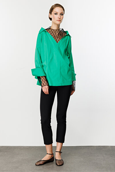 Nefeli Kadın File Detay Gömlek Bluz