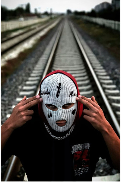 FG KONNİCHİWA Heart Snow Mask - Teardrop Balaklava Color Alternative Ganst Model