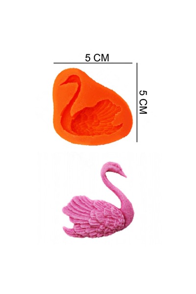 Butedo Kuğu Silikon Şeker Hamuru, Sabun, Mum Kalıp