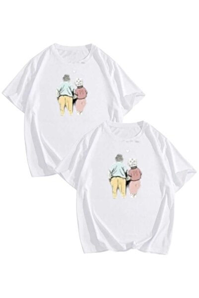 PERISENSE Unisex Femei Bărbați Design Cuplu în vârstă 1 Combinație de tricour...