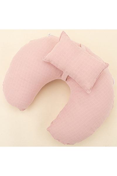Yunikobaby Muslin Nursing Pillow and Small Pillow - Powder Muslin