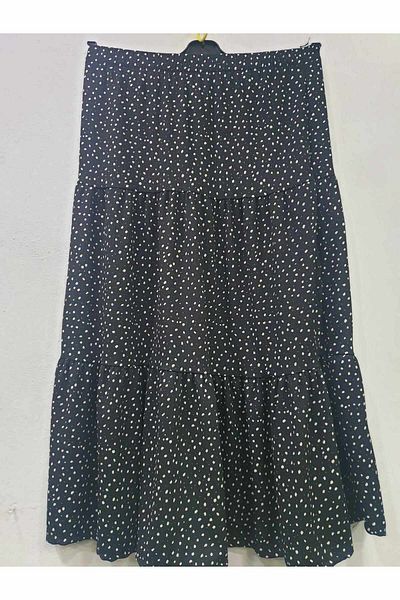 sercan konfeksiyon Battal Women's Skirt - Layered and Seersucker Lycra Fabric