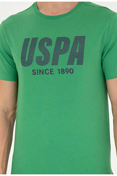 U.S. Polo Assn. Η.Π.Α. Polo Assn. Ανδρικό μπλουζάκι Crew Neck Green TEVER.