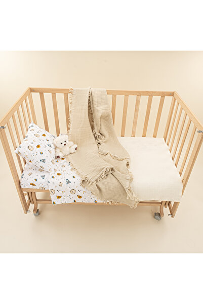Yunikobaby طقم غطاء لحاف موسلين للأطفال (غطاء لحاف، غطاء وسادة، ملاءة مطاطية،...