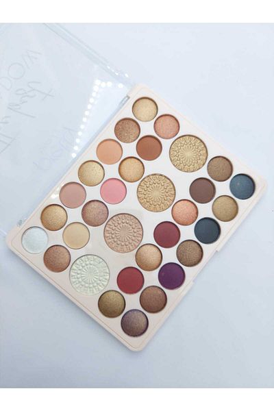 SEVRU Eye Shadow Velvety Texture Earth Tones 32 Color Highlighter Eyeshadow Palette