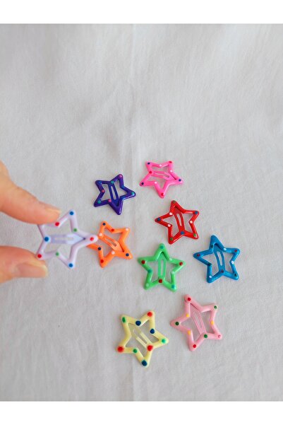 Beyaz Dükkan 8-Piece Mixed Color White Star Buckle Set