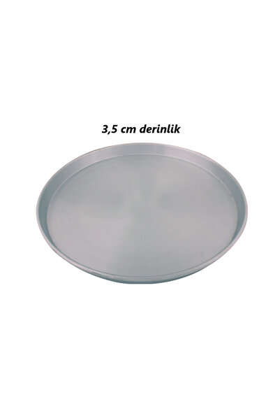Genel Markalar 40 cm alüminyum pizza ve künefe fırın tepsisi, dayanıklı ve şı...