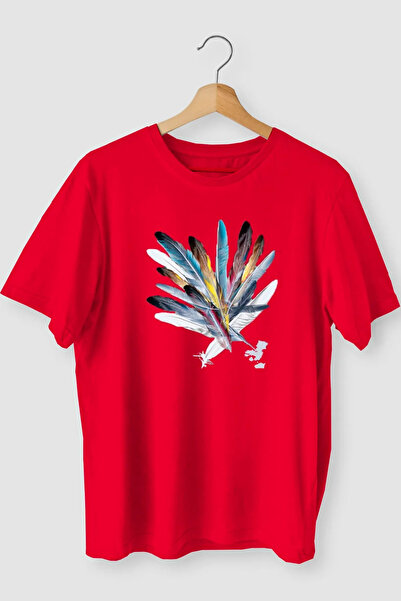 oneagılyazı Šareno pero Štampano unisex Oversize kroj T-shirt