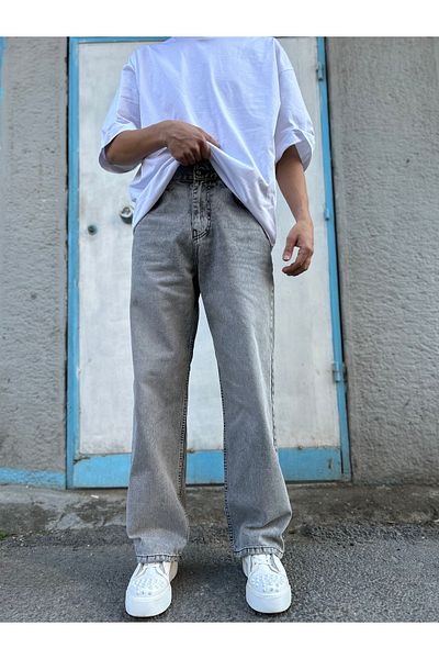 XPUPPET Γκρι λείανση Extra Loose Baggy Jean