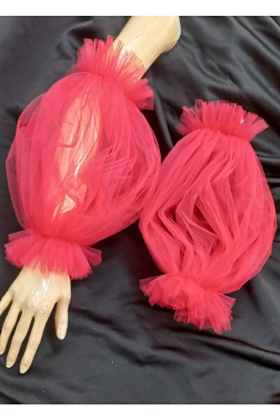 es moda shop Beste uzun tül kolluk abiye kolluk kırmızı