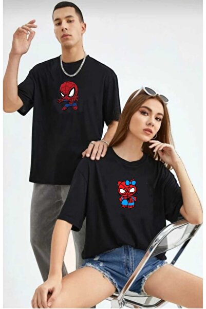 PERISENSE للجنسين النساء الرجال سبايدرمان 4 مطبوعة عاشق زوجين مزيج كبير الحجم...