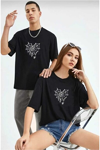 PERISENSE Unisex Femei Bărbați Heart-Spider 6 Printed Lover Cuplu Combinație ...