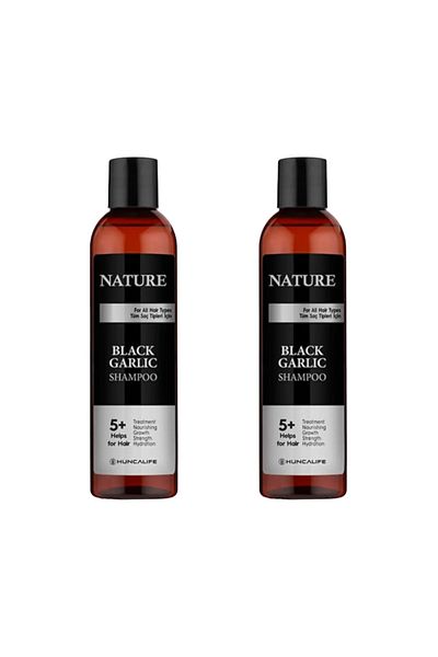 Huncalife Nature Black Garlic 350 ml Shampoo - Special for Damaged Hair, 2 PCS - Huncalife