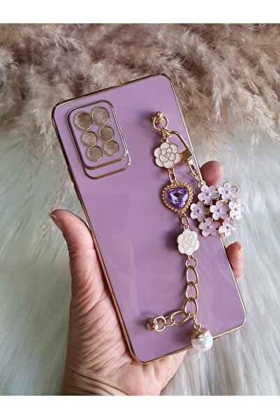 Aksesuarda Moda İNFİNİX NOTE 10 PRO UYUMLU ÇİÇEKLİ TAŞLI LAZER KESİM PARLAK K...