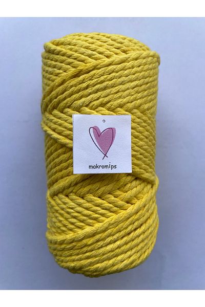 Makromİps MACROME 3 SPRINGED ROPE 250 gr(+-10) 3-3.5 mm DECORATION HOBBY BOHEM PACKAGE KNITTED ROPE BAG ROPE