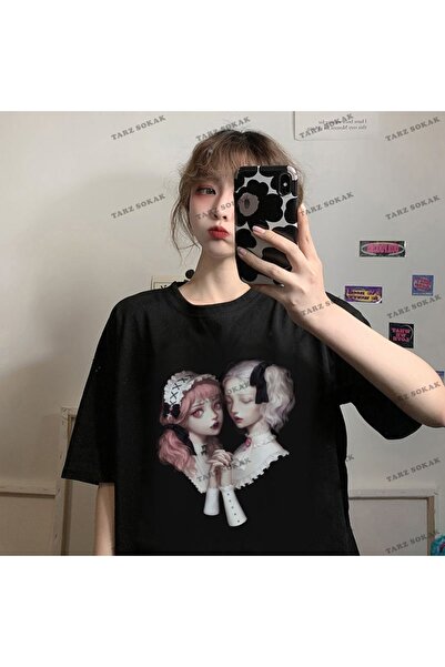 Adrift Y2K Unisex Harajuka Anime Retro Kawai Kuromi T-shirt Kod  Rertr Tarzso...