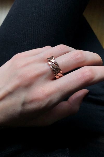 Miray hediyelik Pure Copper Spiral Health Ring