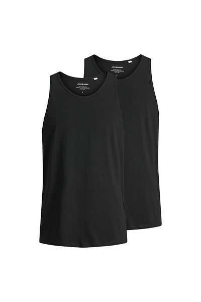 Jack & Jones Tanktop 2er-Pack Einfarbig Rundhals Tanktop
