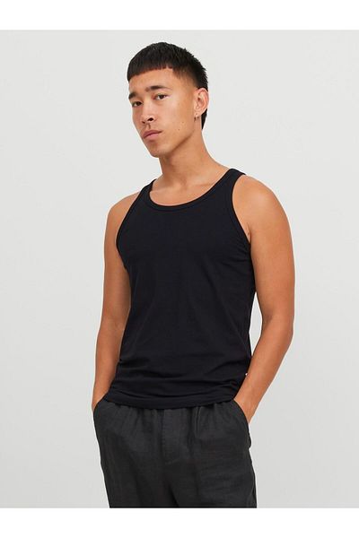 Jack & Jones Tanktop 2er-Pack Einfarbig Rundhals Tanktop