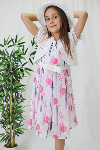 Fox Life Kids Girl's Summer Chiffon Hat Dress 130