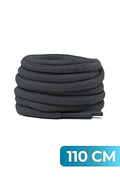 GoLite 110 Cm Oval Spor Ayakkabı Bağcığı , Atletik Bağcık 1 Çift - Koyu Gri