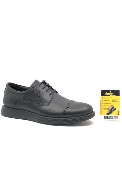 FOREX 2918 Dr. Recomandat Pantofi clasici pentru bărbați din piele naturală Negru