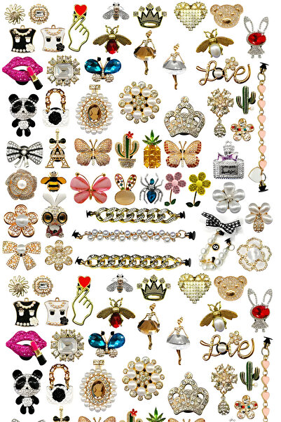 Crocs Metal Taşlı Terlik Süsü Bilgin Tavşan-Metal Taşlı jibbitz-Metal Taşlı Charm-metal terlik süsü